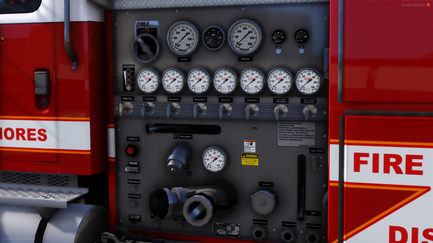 [NON-ELS] 1991 E-One Fire Engine FiveM Add-On