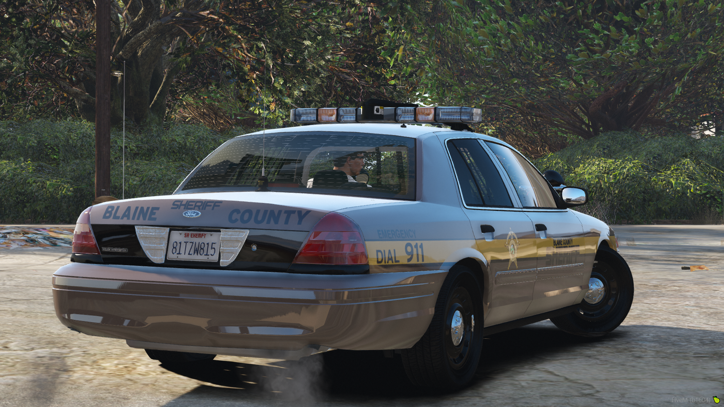 A NON-ELS Crown Victoria police car with retro graphics