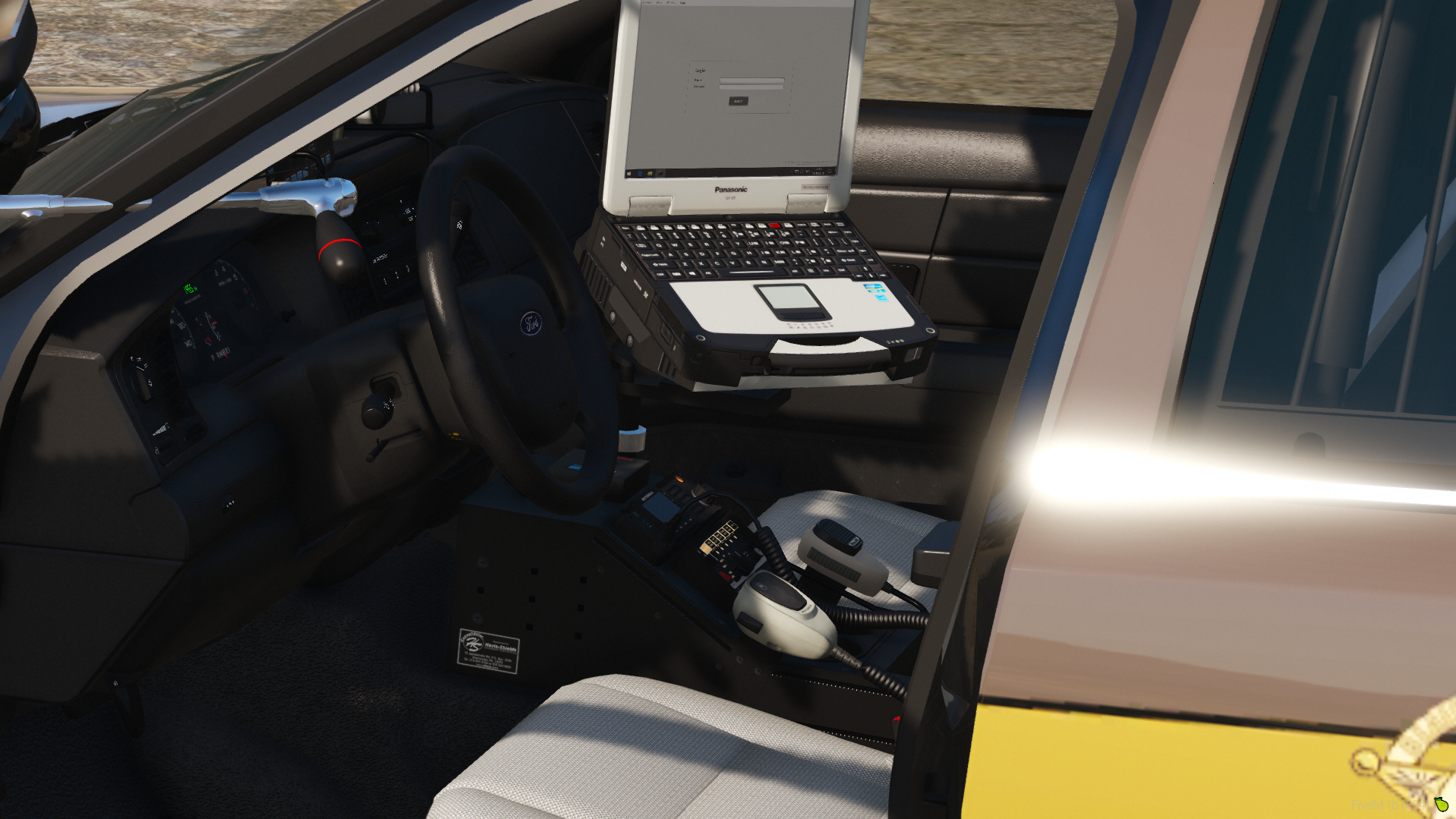 A NON-ELS Crown Victoria police car with retro graphics