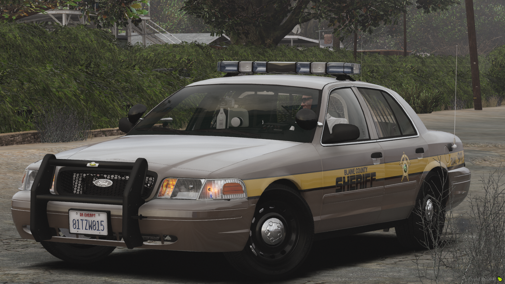 A NON-ELS Crown Victoria police car with retro graphics