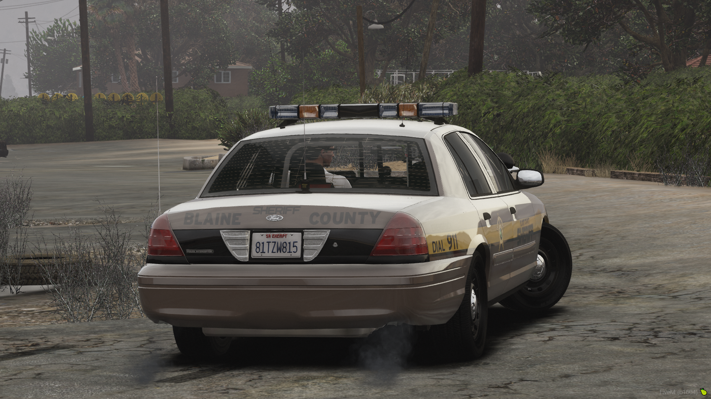 A NON-ELS Crown Victoria police car with retro graphics