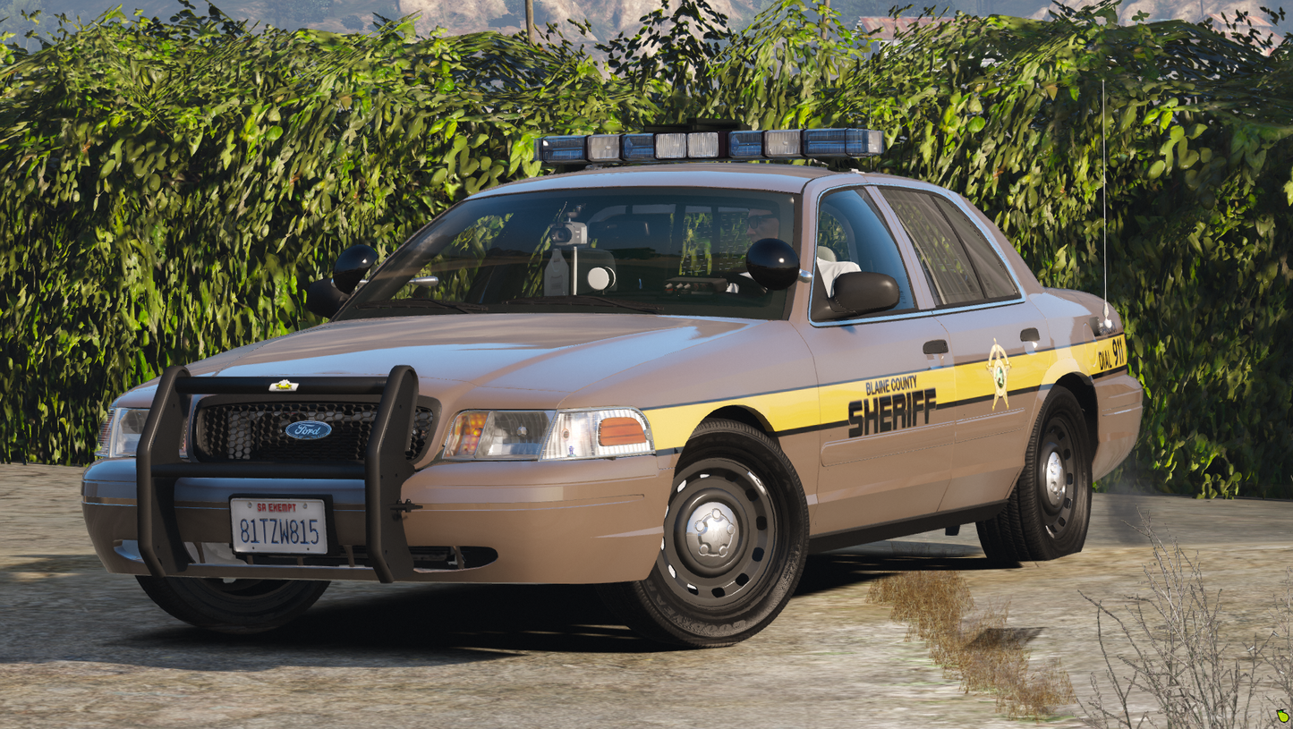A NON-ELS Crown Victoria police car with retro graphics